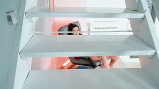 Stepson caught his stepmom masturbating then fucked her and powerfully cum on her tits – Luna Roul