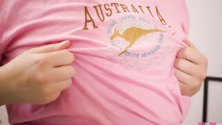 Pigtailed blonde enjoys Vegemite then fingers and toys her hairy cunt – Girls Out West